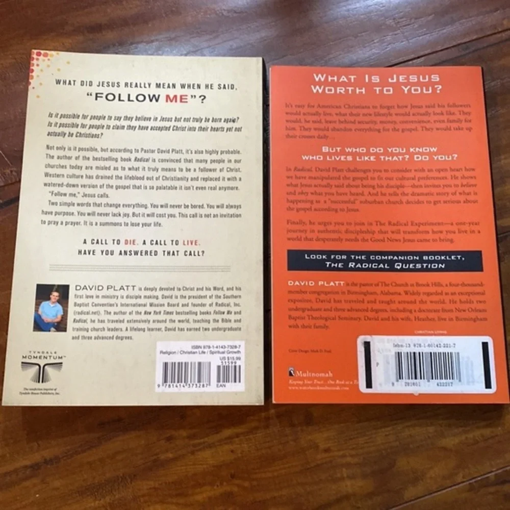 David Platt 4 Book Lot Radical Follow Me Radical Together Secret Church Study